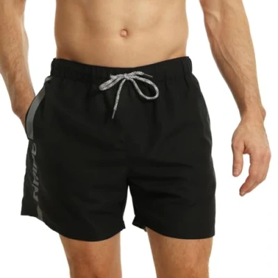 Immagine di Ript Performance Uomo Essentials Pantaloncini da bagno a rapida asciugatura con protezione solare UV 50, Nero/Grigio, M