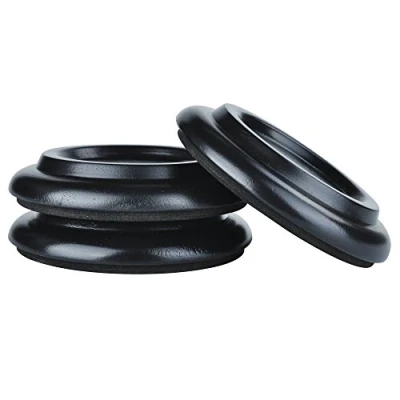 Immagine di Kingpoint, set di piedini a coppa in legno massiccio per pianoforti coda, confezione da 3 pezzi , Black