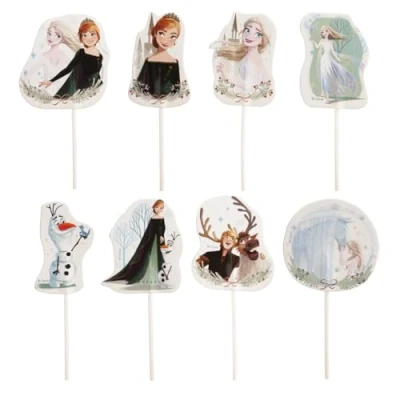 Immagine di dekora Kit per Preparare e Decorare Cupcakes di Frozen in Carta 8 Modelli 16 Unità