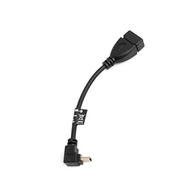 Immagine di SYSTEM S Mini USB (Maschio) 90 Gradi aufwaerts Angolo on The Go Host Cavo A Tipo (Femmina) Adattatore OTG 13,5 cm