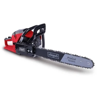 Immagine di Scheppach Sega a benzina PCS53 con diametro di taglio 47 cm, motore 2 tempi, potenza 2,7 CV, lunghezza della spada 51 cilindrata 53 cm3, lubrificazione automatica catena e