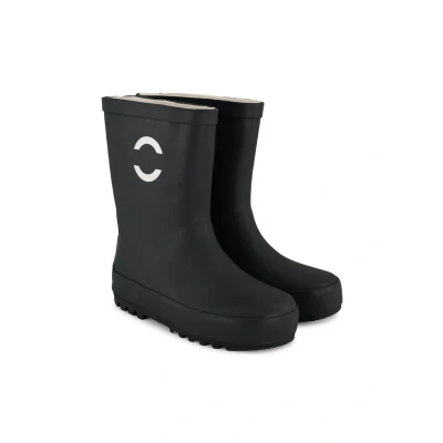 Immagine di Mikk line stivali di gomma per bambini da pioggia imbottiti impermeabili Scarpe e bambini, Nero , 38 EU