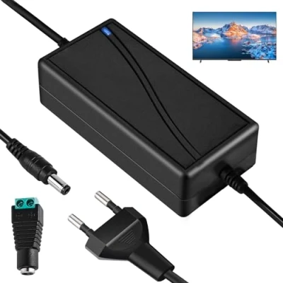 Immagine di trasformatore LED adattatore di alimentazione 12 V 5 A: Striscia AC 100 240 V, presa UE, universale 5,5 x 2,5 mm,