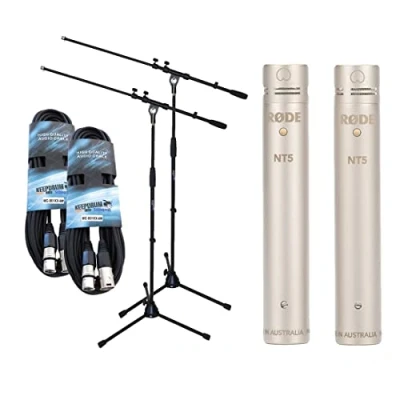 Immagine di Rode NT5 MP Set microfono + 2 treppiedi Keepdrum cavi XLR