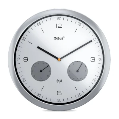 Immagine di Mebus 52827 argento Funk orologio a parete