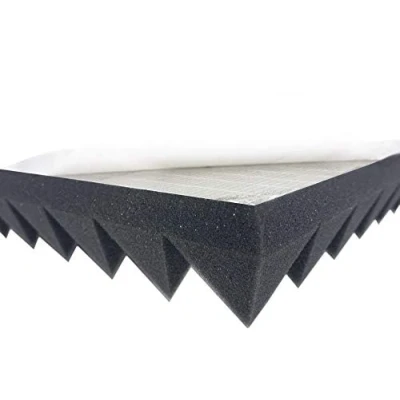 Immagine di schiuma fonoassorbente autoadesiva, tipo 50 x 6 cm, in a piramide, per isolamento acustico efficace