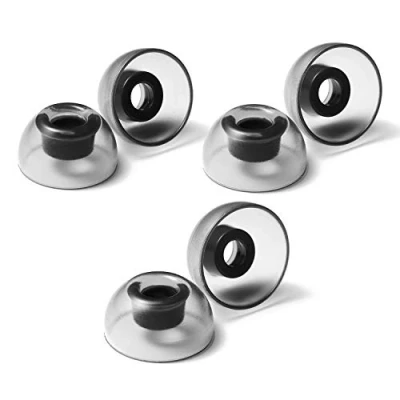 Immagine di AZLA SednaEarfit Crystal TWS (M/ML/L) Auricolare In Ear Cuscinetto per cuffia 3 Paio/a Nero, Trasparente