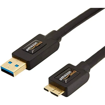Immagine di Amazon Basics Cavo USB 3.0, da tipo a maschio Micro USB, 1.8 m, Nero
