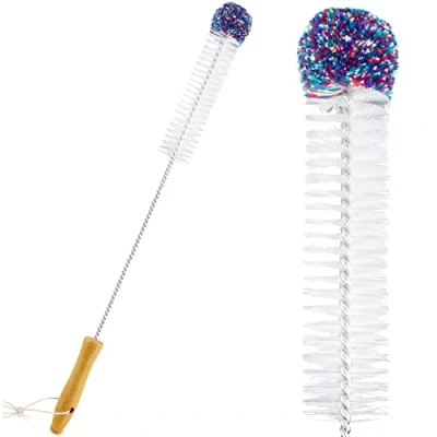 Immagine di JEFF® Scovolino bottiglie con pompon morbido Spazzola la soluzione per pulizia e senza sforzo Il tuo detergente universale pulisci tutte le aperture (LARGE 45x3cm)