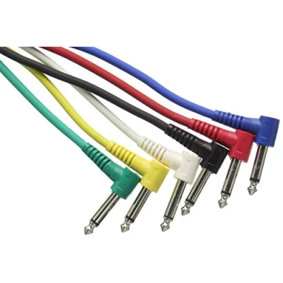 Immagine di Stagg SPC030L E Cavi S Serie Patch Mono Angolari, Set di 6, 0.3m