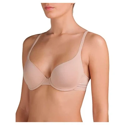 Immagine di DIM Reggiseno Push Up Mezza Coppa Invisifree Donna x1, Skin, 2A