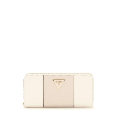 Immagine di Guess Laurel Large ZIP Around Portafoglio, Donna, Taglia: One Size, Creme