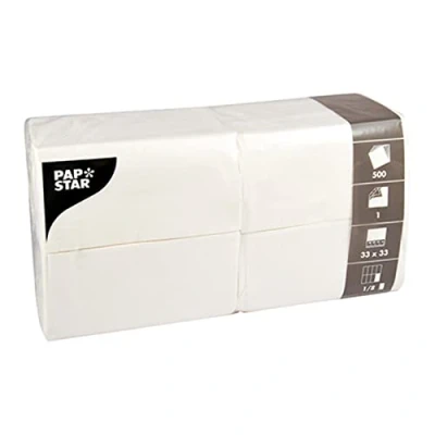 Immagine di PAPSTAR Tovaglioli in tessuto Tissue, bianco, 33 x cm