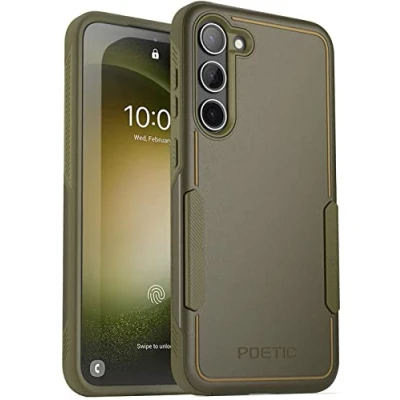 Immagine di Poetic Custodia serie Neon compatibile con Galaxy S23 Plus 5G 6.7&quot;, doppio strato, resistente, robusta, leggera, sottile, antiurto, verde militare