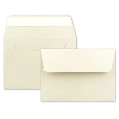 Immagine di Karten und Co. 25 buste per lettere B6, 12,5 x 17,5 cm, con chiusura adesiva, 120 g/m², a linguetta sottile, invito di alta qualità