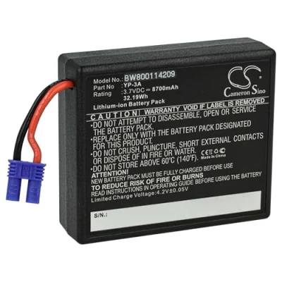 Immagine di vhbw batteria sostituisce Yuneec ST16F, 58 000160, YP 3A, ST16 per controller drone, telecomando (8700mAh, 3,7V, Li Ion)