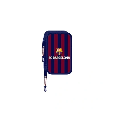 Immagine di Safta F.C. Barcellona Astuccio per scuola bambini, con 28 oggetti inclusi, ideale bambini dai 5 ai 14 anni, comodo e versatile, 12,5 x 4 19,5 cm, colore: Blu marino/granato,