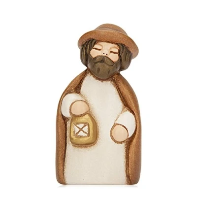 Immagine di THUN® San Giuseppe Versione Bianca Statuine Presepe Classico Ceramica I Classici
