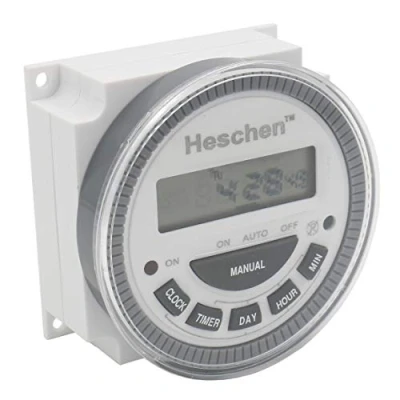 Immagine di Heschen Digital LCD Power settimanale programmabile Timer Relè Interruttore 220 250 VAC 16 Amp SPST 4 Pin