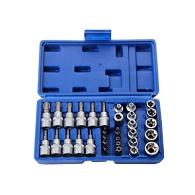 Immagine di ALMVIS 34pcs Socket E Torx Bit Set maschio Femmina 3/8 &#039;&#039; 5/16 Drive Kit Ith Depost Box Manica multifunzionale