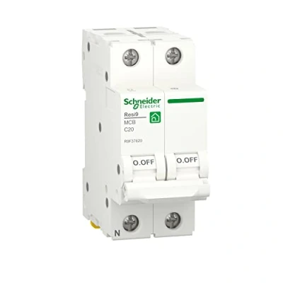 Immagine di Schneider Electric R9F37620 Interruttore Magnetotermico, MCB, Resi9, 1P+N, 20A, Curva C, 4500A, 230V