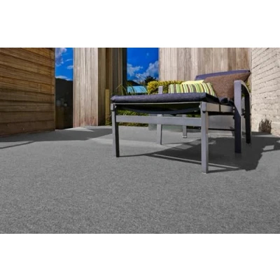 Immagine di andiamo tappeto in erba artificiale con borchie da utilizzare come rivestimento per balconi o esterni 133 x 400 cm Grigio
