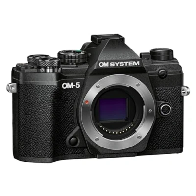 Immagine di OM SYSTEM Fotocamera 5 con sistema Micro Quattro Terzi, sensore Live MOS da 20MP, stabilizzazione dell&#039;immagine a assi migliorata, IP53, Handheld High Res Shot, nero
