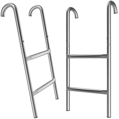 Immagine di Deuba Scaletta per Trampolino da Giardino 66 cm 2 Gradini Resistente ai Raggi UV Scala di Accesso Tappeto Elastico
