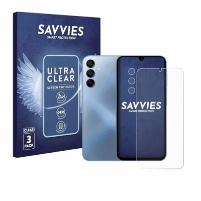 Immagine di savvies (6 Pezzi Pellicola Protettiva per Samsung Galaxy A15 (Fronte+Fotocamera) Protezione Schermo Trasparente