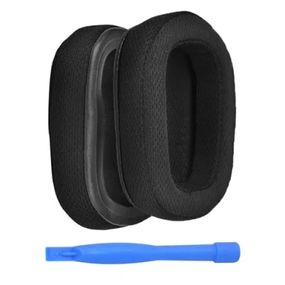 Immagine di Cuscinetti Auricolari di Ricambio per Logitech G935 / G933 Headset Cuffie MMOBIEL G230, G231, G233, G332, G35, G430, G431, G432, G433, G533, G633, G633S, G635, G930, G933S