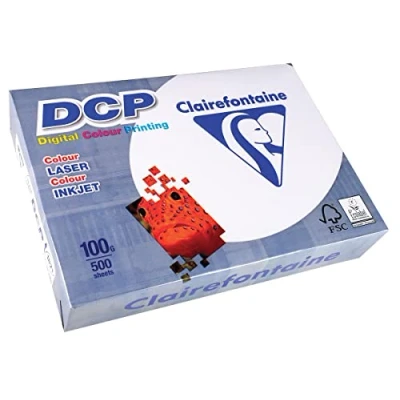 Immagine di carta per stampante DCP Clairefontaine 1821 (500 fogli in formato A4 con 100 grammi / copie premium stampa di immagini a colori intensiva) bianco