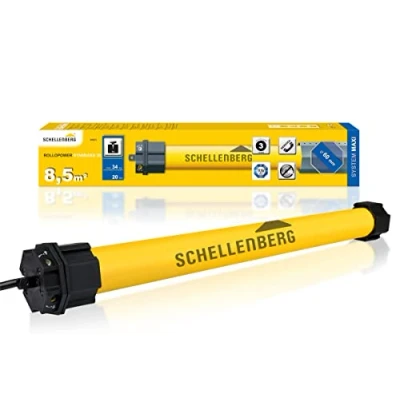 Immagine di Schellenberg 20621 motore tapparelle elettriche Maxi Standard 20 Nm, fino a 8,5 m² di superficie della tapparella, tubolare per albero da 60 mm, 34 kg forza trazione, set completo