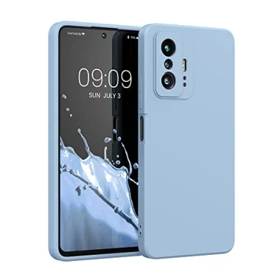 Immagine di kwmobile Custodia Compatibile con Xiaomi 11T / Pro Cover Back Case per Smartphone in Silicone TPU Protezione Gommata blu chiaro matt