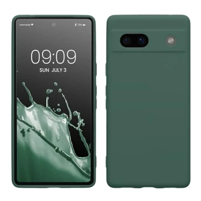 Immagine di kwmobile Custodia Compatibile con Google Pixel 7a Cover Back Case per Smartphone in Silicone TPU Protezione Gommata verde militare