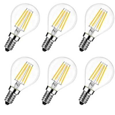 Immagine di LVWIT Lampadine LED E14 Luce Calda 2700K, Lampadina 5.5W Equivalenti a 60W, 806LM, Filamento G45 Stile Vintage Retrò, Risparmio Energetico, Non Dimmerabile, Pacco da 6 Unità