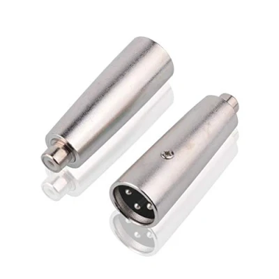 Immagine di S SIENOC Placcatura al Nichel RCA (F) per XLR (M) Adattatore, Femmina Maschio Connettore in Metallo Argento (RCA (M), 2 Pezzo)