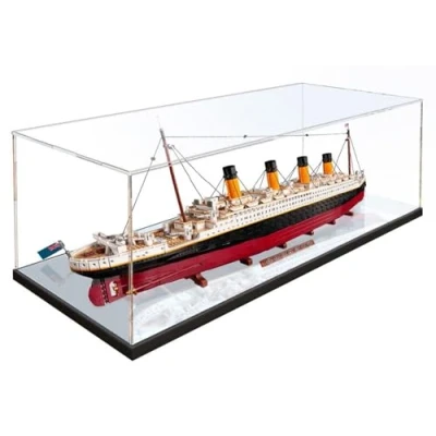 Immagine di Caikbms Vetrina Acrilico Compatibile con Modello Lego 10294 Titanic, Scatola Trasparente Antipolvere (Solo Visualizzazione) A,2mm