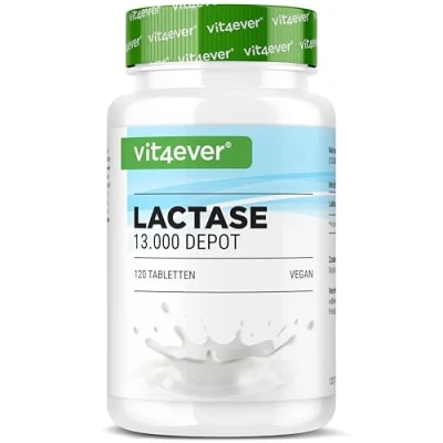Immagine di Lattasi 13.000 depot 120 compresse con effetto (Sepismart® Slow Release) Altamente dosato unità FCC Per intolleranza al lattosio + latte