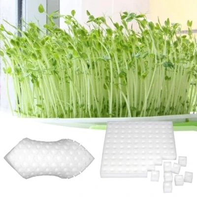 Immagine di spugna idroponica, idroponica piantare, 100 pezzi per piantare attrezzi da giardinaggio spugne quadrate la Crescita di Piccoli germogli o Crescere piantine