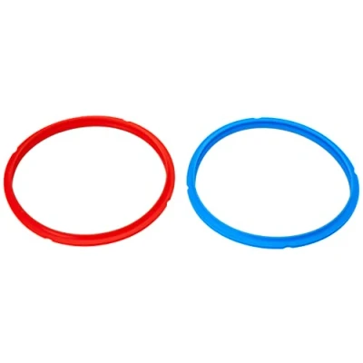 Immagine di Instant Pot Confezione da 2 anelli di guarnizione, anello interno per pentola a pressione elettrica, non tossico, senza BPA, pezzi ricambio, rosso/blu, 5 e 6 QT