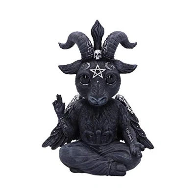Immagine di Nemesis Now Cult Cuties Baphoboo Statuetta Baphomet in resina, nera, 30 cm, perfetta per qualsiasi collezione Macabro, realizzata resina pregiata, sapientemente dipinta a mano