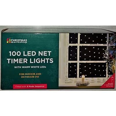 Immagine di Christmas Workshop, Rete di luci a LED, Funzionamento Batteria, con Timer