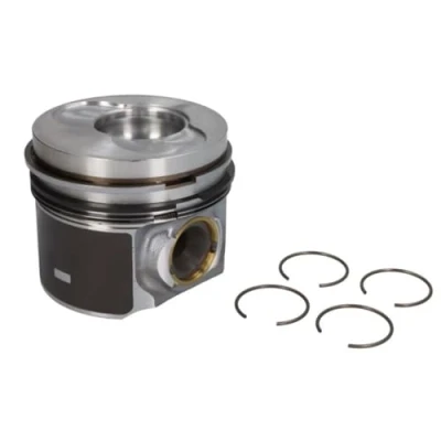 Immagine di NÜRAL 87 421007 20 Pistone 81,5 per cilindro 3 4, 5 con boccola mozzo spinotto, canale raffreddamento, porta fascia elastica