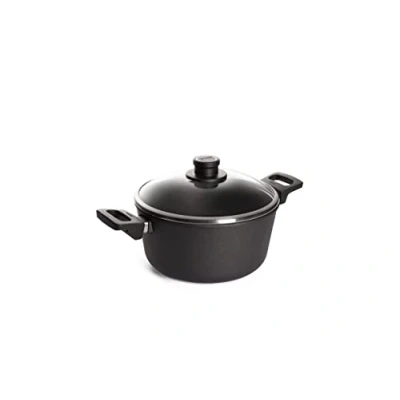 Immagine di Woll 124NL Casseruola Nowo in Titanio con 2 Manici e Coperchio Vetro infrangibile, 24 x 12 cm (ø A), capacità: 4,5 l