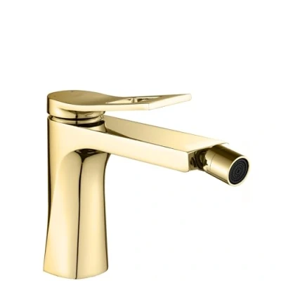Immagine di Rea SOUL GOLD RUBINETTO BIDET Miscelatore monocomando in Ottone per WC Bagno (Oro Chiaro)