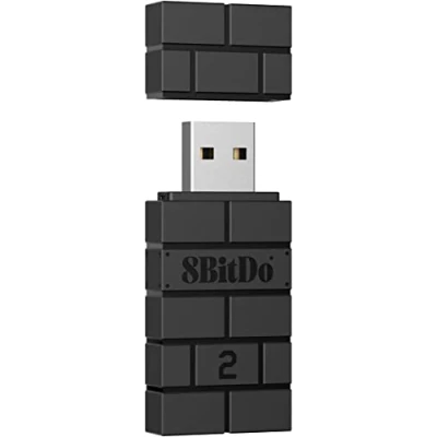 Immagine di 8bitdo Adattatore USB Wireless 2 Bluetooth per Switch, PC, PS Classic, Android, macOS, Raspberry Pi, Retrofreak Compatibile con Xbox Series/One,Joycons,Switch Pro,PS5,PS4,PS3 Controller