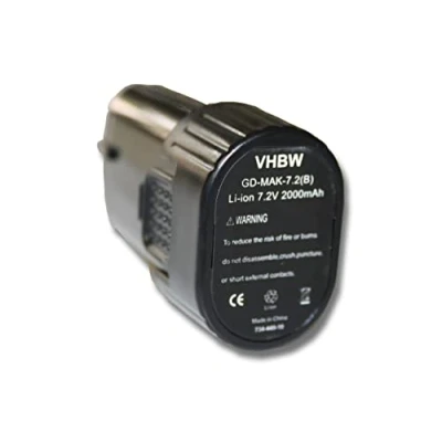 Immagine di vhbw Li ione batteria 2000mAh (7.2V) compatibile con attrezzi CL072DS, CL072DZ, DF010, DF010D, DF010DS, DF010DSE sostituisce Makita 194355 4, 194356 2, BL7010.