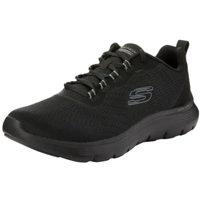 Immagine di Skechers Flex Appeal 5.0, Sneaker Basse Donna, Nero Mesh Grigio Trim, 39.5 EU