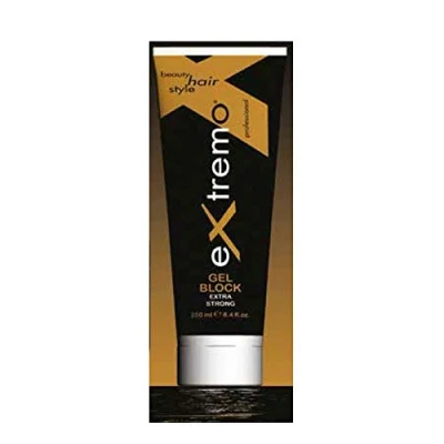 Immagine di Intercosmetics Extremo Gel Block per capelli Extra Strong, azione modellante, effetto capello lucido, 250 ml