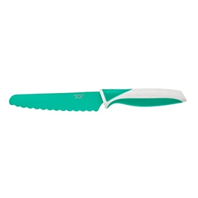 Immagine di Kiddikutter Coltello da allenamento (verde), leggero e facile impugnare, in acciaio inox, per bambini, senza BPA, lavabile lavastoviglie, dai 3 anni su